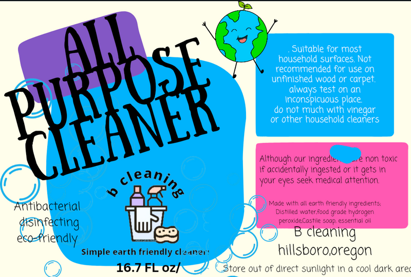 B cleaning all purpose cleaner 16 oz